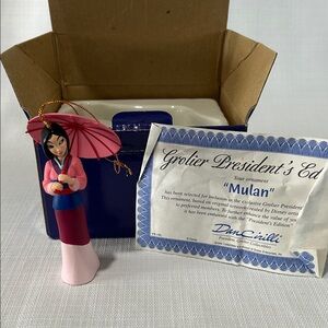 Vintage Disney Mulan Ornament Grolier’s President’s Edition